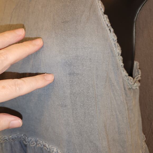 POL Racerback Knit Tank Top Womens Small S Blue Sweet And Simple Babydoll Boho - Picture 4 of 9